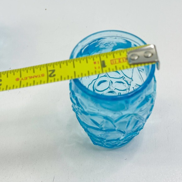 Blue Decanter Glass Pattern #473, Niagra, AKA Grape, Ice Blue, w/Stopper - Picture 6 of 8